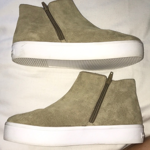 Rebecca Minkoff Tan Suede Platform Booties 💫 Sz 8 - Picture 7 of 10